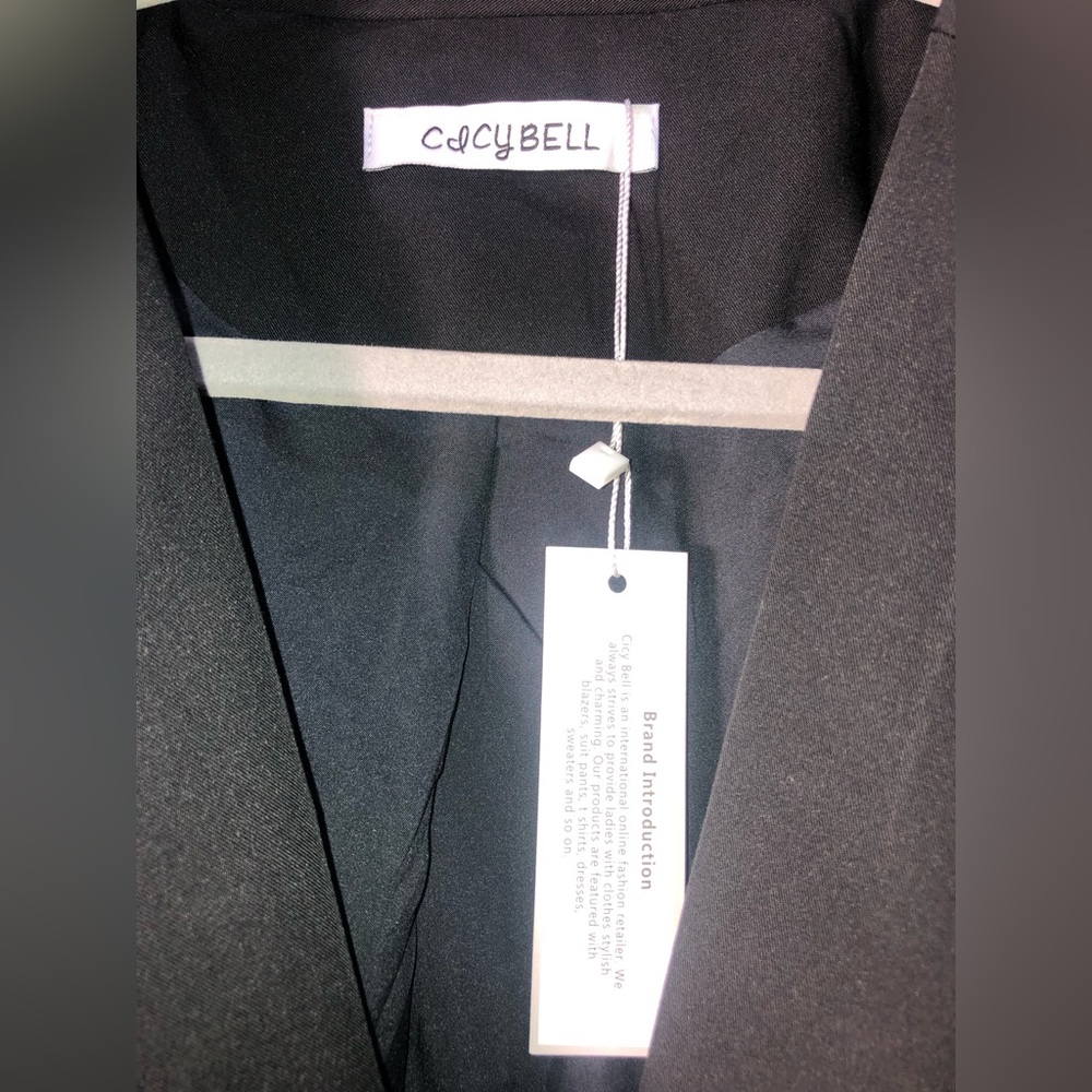 Cicy Bell Open Front Long Sleeve Casual Blazer - Picture 4 of 7